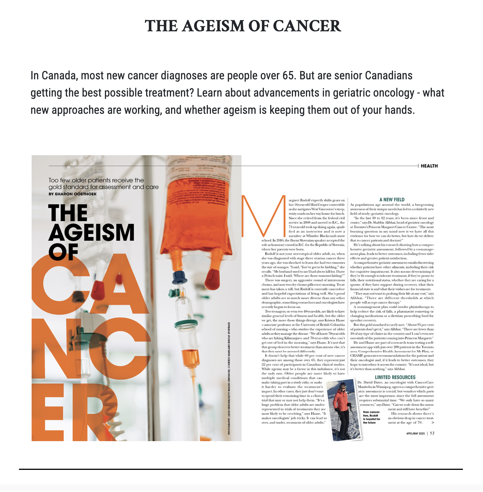Featured in Zoomer Magazine